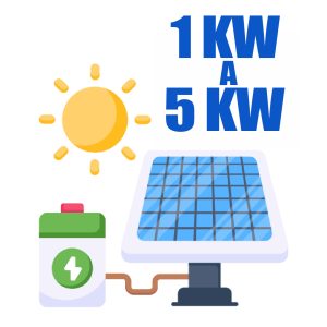 Sistema de 1 kW a 5 kW com bateria