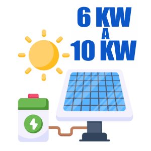 Sistema de 6 kW a 10 kW com bateria